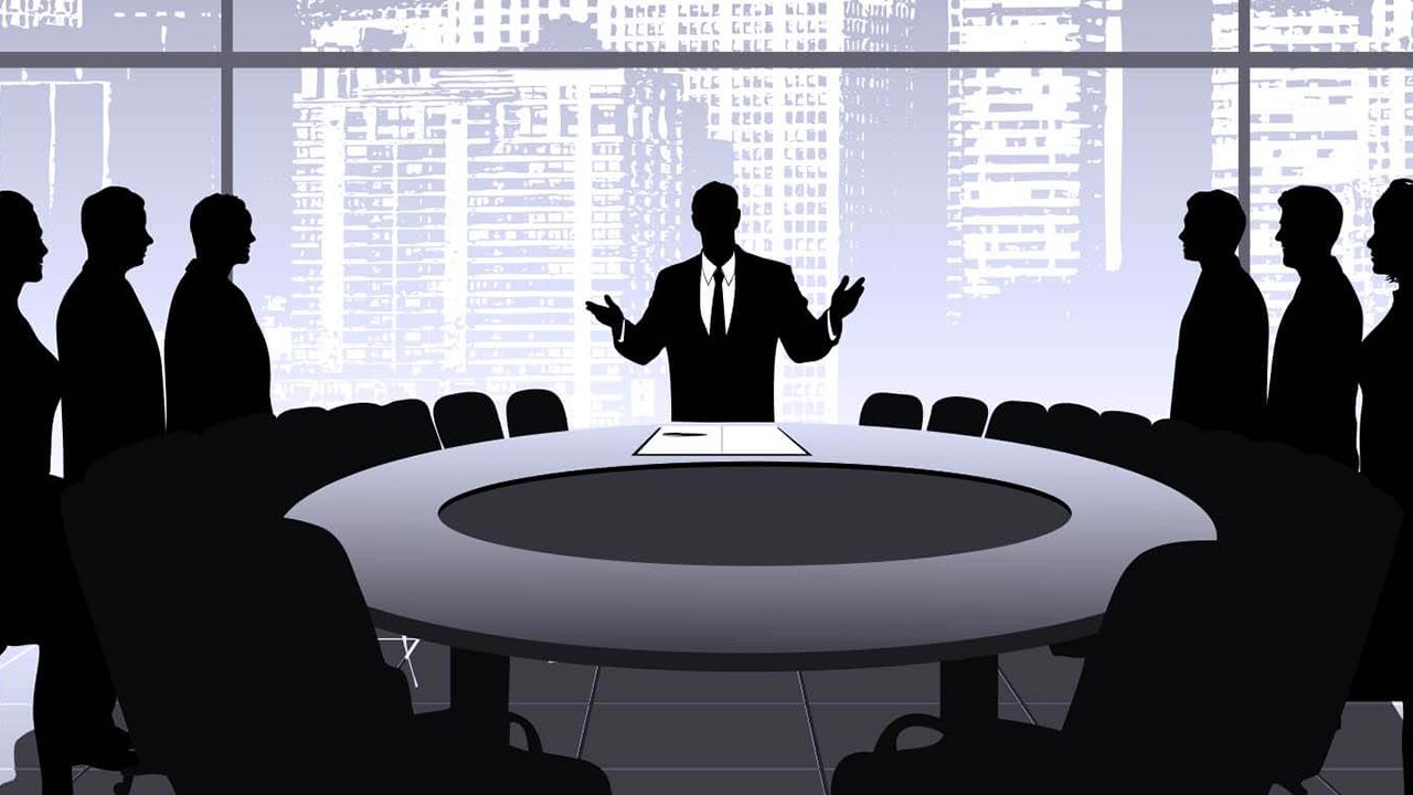 Illustration of a Kenyan company board of directors in a meeting discussing corporate governance