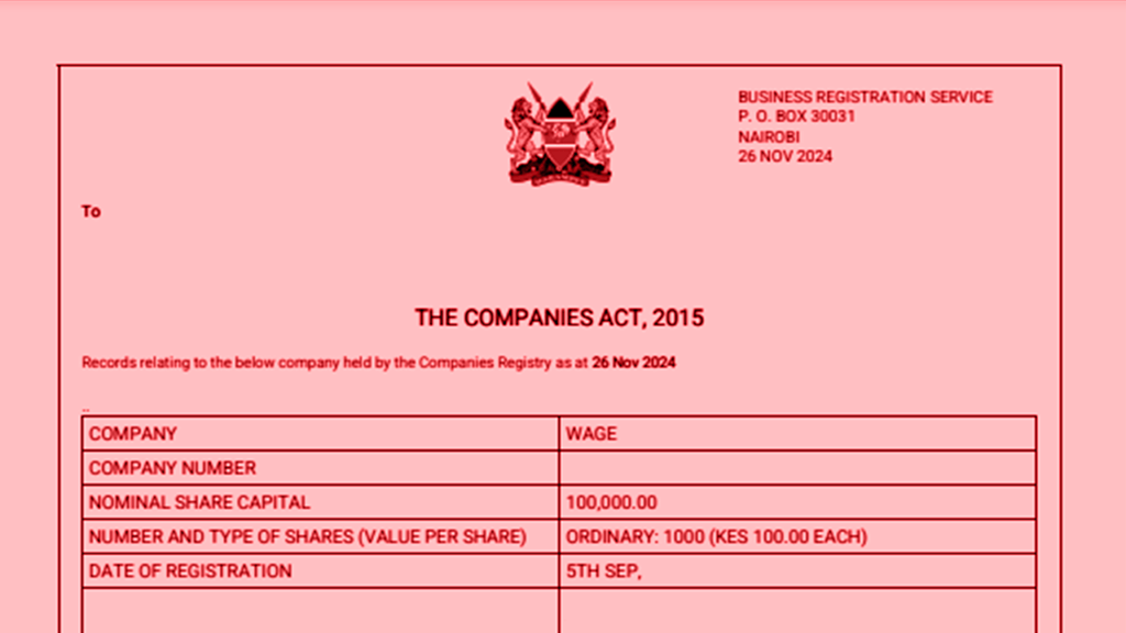 CR12 in Kenya guide by M&A Registrars